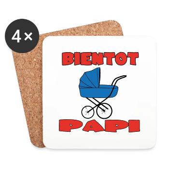 SOON TO BE A GRANDPA - Coasters (set of 4) - white - Front