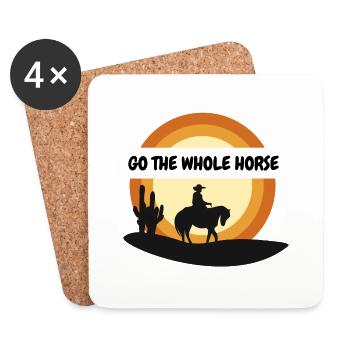 Go the whole horse. - Coasters (set of 4) - white - Front