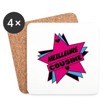 BEST COUSIN - Coasters (set of 4) - white - Front