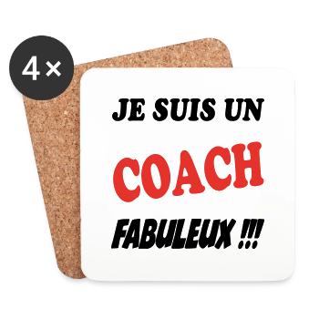 Coach - Dessous de verre (lot de 4) - blanc - Devant