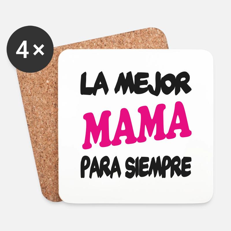 LA MEJOR MAMA PARA SIEMPRE - Untersetzer (4er-Set) - Weiß