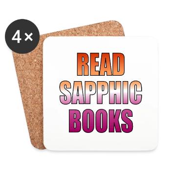 Lire des livres saphiques - Dessous de verre (lot de 4) - blanc - Devant