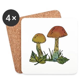 Fungi - Coasters (set of 4) - white - Front