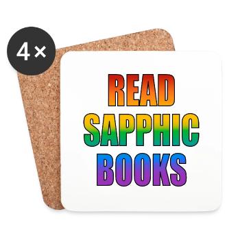 Lire des livres saphiques - Dessous de verre (lot de 4) - blanc - Devant