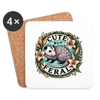 Mignon mais sauvage - Dessous de verre (lot de 4) - blanc - Devant
