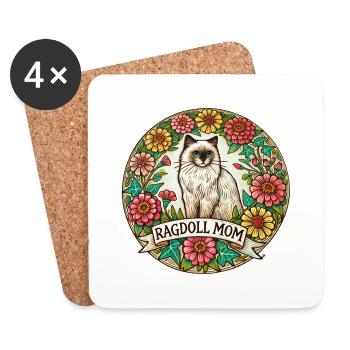 Ragdoll Mama - Untersetzer (4er-Set) - Weiß - Vorne