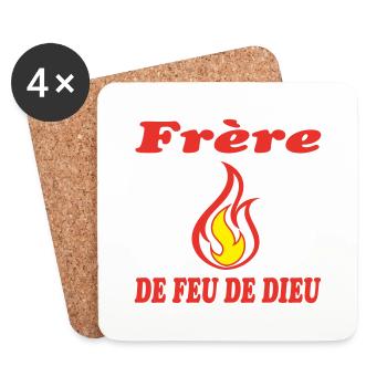 Brother OF GOD'S FIRE - Coasters (set of 4) - white - Front