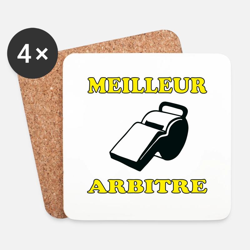 Bester Schiedsrichter - Untersetzer (4er-Set) - Weiß