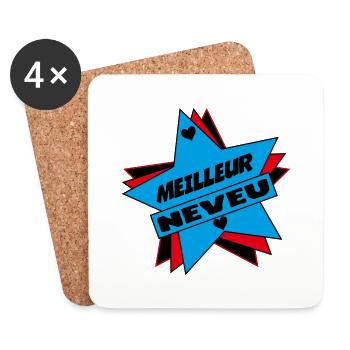 MEILLEUR NEVEU - Dessous de verre (lot de 4) - blanc - Devant