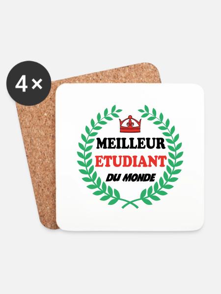 BEST STUDENT IN THE WORLD - Coasters (set of 4) - white