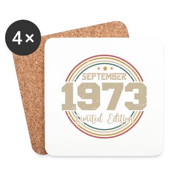 September 1973 Birthday Gift 1973 - Coasters (set of 4) - white - Front