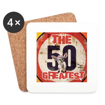 The 50 Greatest - Dessous de verre (lot de 4) - blanc - Devant