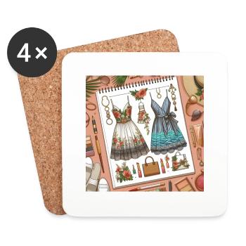 Designing. - Coasters (set of 4) - white - Front