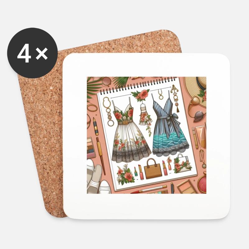 Designing. - Coasters (set of 4) - white