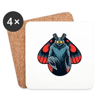 Mothman - Kryptid West Virginia Kryptozoologie - Untersetzer (4er-Set) - Weiß - Vorne