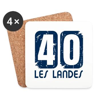 023b 40 LES LANDES2 - Dessous de verre (lot de 4) - blanc - Devant