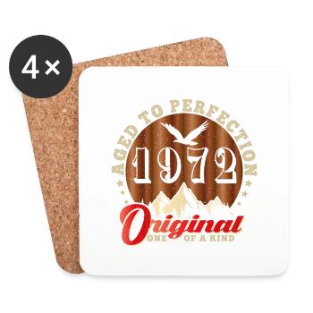 Ikonisches Jubiläum von 1972 - Untersetzer (4er-Set) - Weiß - Vorne