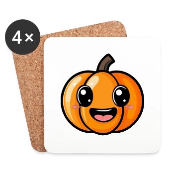 Kürbis Halloween Herbst Baby - Untersetzer (4er-Set) - Weiß - Vorne