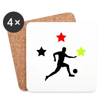 Footballeur Allemagne - Dessous de verre (lot de 4) - blanc - Devant