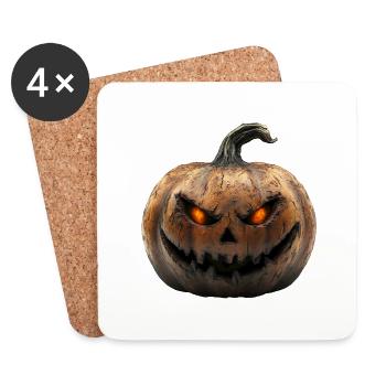 Pumpkin, the spooky Halloween decoration - Coasters (set of 4) - white - Front