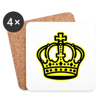 Krone Logo - Coasters (set of 4) - white - Front