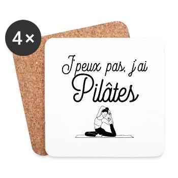 Yoga pilates gym - Dessous de verre (lot de 4) - blanc - Devant