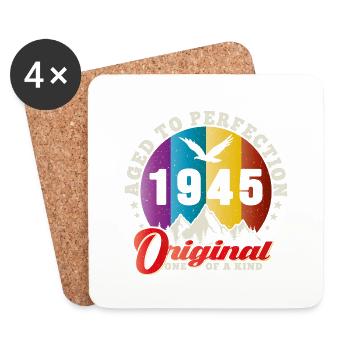 Perfection 1945 -79e anniversaire,Original - Dessous de verre (lot de 4) - blanc - Devant
