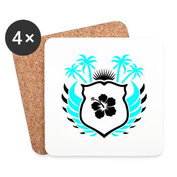 Symbole du Paradis01 - Dessous de verre (lot de 4) - blanc - Devant