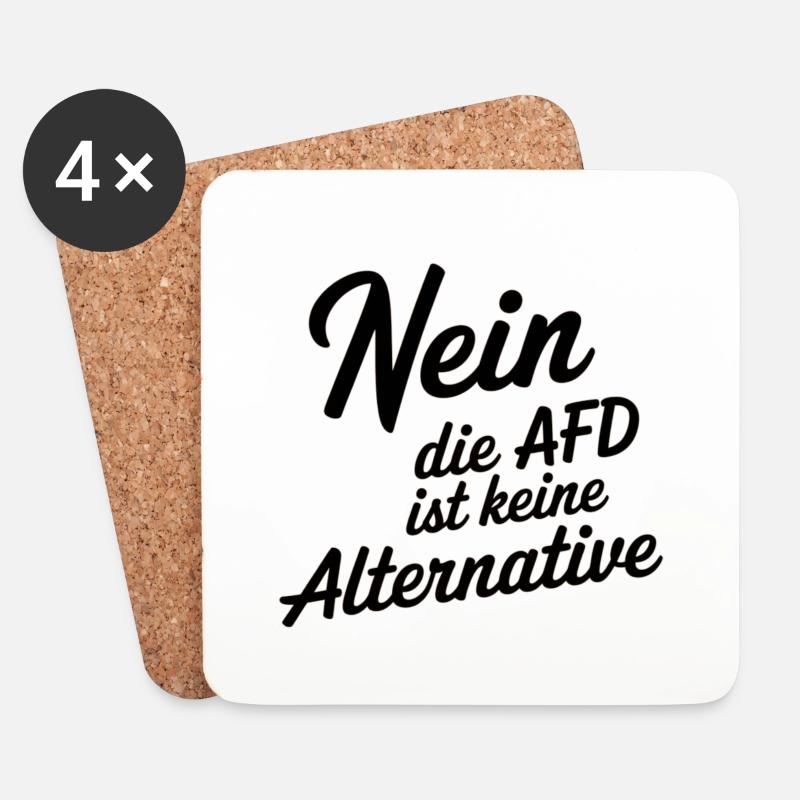 NEIN DIE AFD IST KEINE ALTERNATIVE - Untersetzer (4er-Set) - Weiß