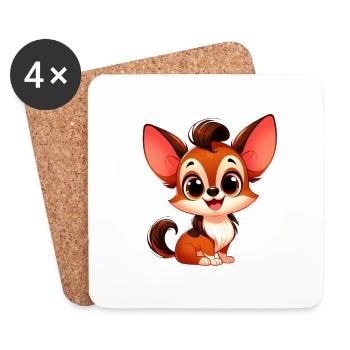 chihuahua - Dessous de verre (lot de 4) - blanc - Devant