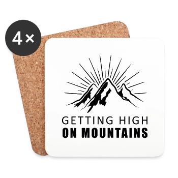 Randonnée Randonnée Sports Montagne - Dessous de verre (lot de 4) - blanc - Devant