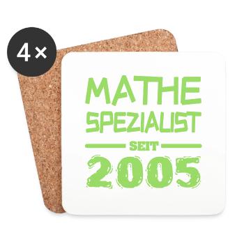Mathe 2005 - Untersetzer (4er-Set) - Weiß - Vorne