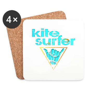 Kitesurfers - Coasters (set of 4) - white - Front