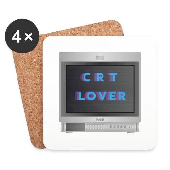 PVM Design - CRT Lover - Dessous de verre (lot de 4) - blanc - Devant