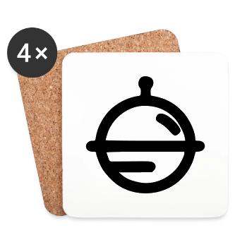 Planet - Dessous de verre (lot de 4) - blanc - Devant
