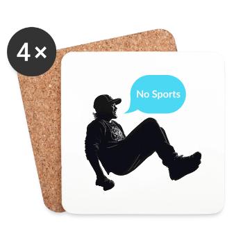 Aucun sport - Dessous de verre (lot de 4) - blanc - Devant