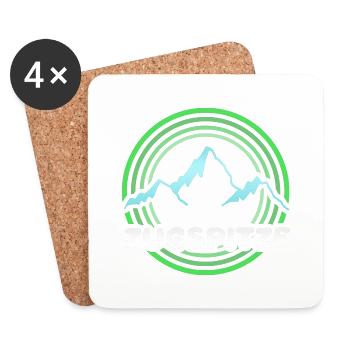 Zugspitze as a mountain - Coasters (set of 4) - white - Front