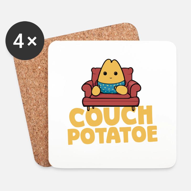 Couchpotatoe Entspannung - Untersetzer (4er-Set) - Weiß