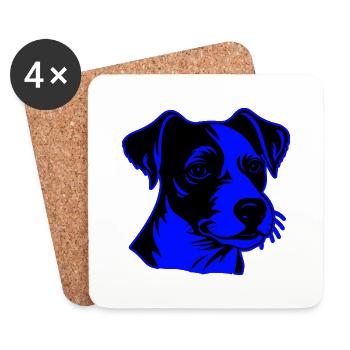 Jack Russel Terrier Hund Porträt - Untersetzer (4er-Set) - Weiß - Vorne