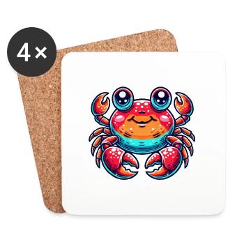 crab - Coasters (set of 4) - white - Front