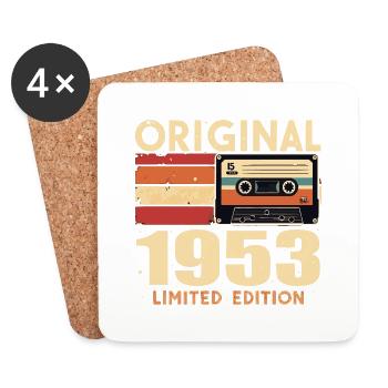 Geburtstag 1953 - Legendär Seit 1953 Geschenk 1953 - Untersetzer (4er-Set) - Weiß - Vorne