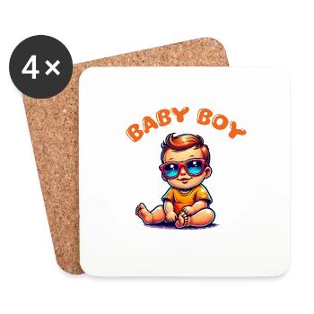 Baby Comic - Coasters (set of 4) - white - Front