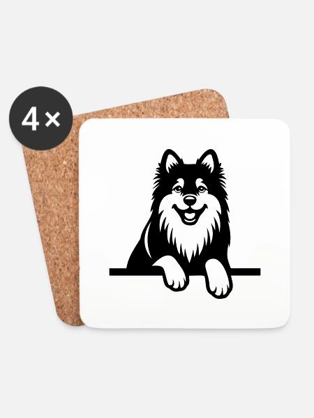 Finnish Lapphund - Untersetzer (4er-Set) - Weiß