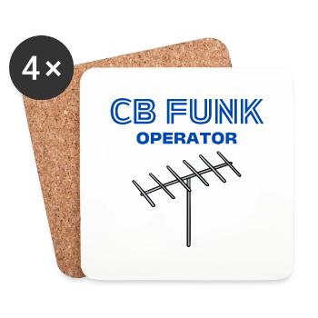 CB FUNK Operator - Untersetzer (4er-Set) - Weiß - Vorne