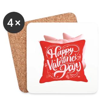 VALENTEN 2025 - Dessous de verre (lot de 4) - blanc - Devant