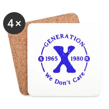Generation X Stay Strong Positives Zitat Niedliche 80er Jahre - Untersetzer (4er-Set) - Weiß - Vorne