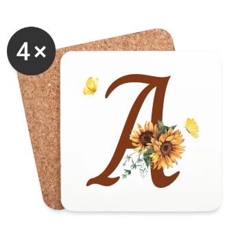 Brief an Sunflower Butterfly - Untersetzer (4er-Set) - Weiß - Vorne