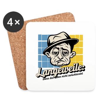 Bored - Coasters (set of 4) - white - Front