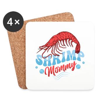 Shrimp Mommy Seafood Shrimp Lover - Untersetzer (4er-Set) - Weiß - Vorne