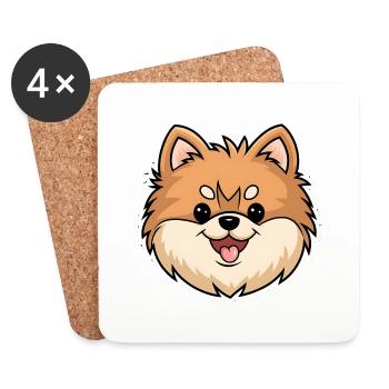 eurasier - Dessous de verre (lot de 4) - blanc - Devant